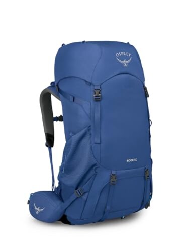 Osprey Rook 50L Mens Backpacking Backpack Astology BlueBlue Flame