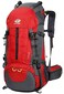 Esup 50L Camping Hiking Backpack Men with rain cover 45l5l Lightweight Backpacking Backpack Travel Backpack Red