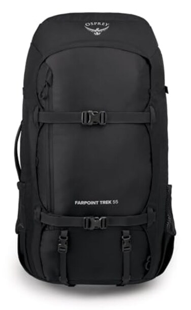Osprey Farpoint Trek 55L Mens Travel Backpack Black