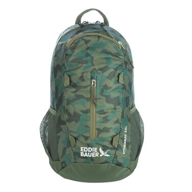 Eddie Bauer Stowaway Packable Backpack Travel Outdoor Lightweight Foldable Durable Ripstop Polyester 20L Sprig Green