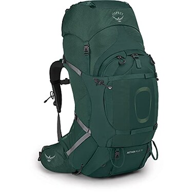 Osprey Aether Plus 70L Mens Backpacking Backpack Axo Green SM