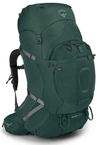 Osprey Aether Plus 85L Mens Backpacking Backpack Axo Green LXL