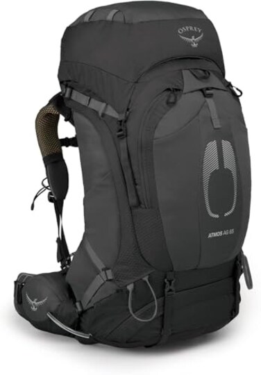 Osprey Atmos AG 65L Mens Backpacking Backpack Black SM