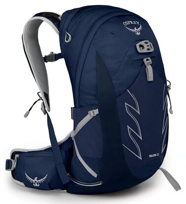 Osprey Talon 22L Mens Hiking Backpack with Hipbelt Ceramic Blue LXL