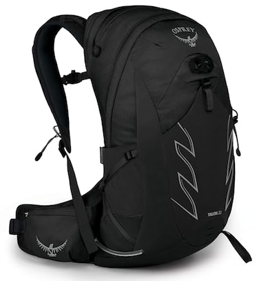 Osprey Talon 22L Mens Hiking Backpack with Hipbelt Stealth Black LXL
