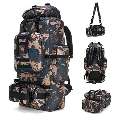 HongXingHai 100L Camping Hiking BackpackMolle military Tactical rucksack backpackWaterproof Lightweight Hiking Backpack