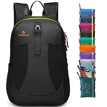 sinotron Lightweight Packable BackpackSmall Foldable Hiking Backpack Day Pack for Travel Camping Outdoor Vacation Black