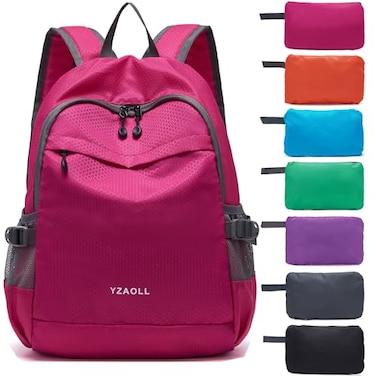 YZAOLL 20L Small Hiking Backpack Lightweight Day Packs Packable Backpack for Women Men Travel Camping VacationRose