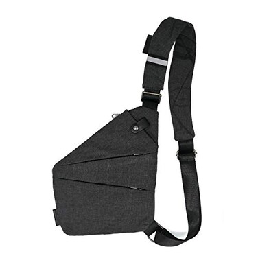 TOLOG Sling Bag Fashion Digital Silm Shoulder Bag Men Multifunctional Crossbody Backpack Antitheft Gun Chest Bag Right Hand