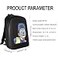 YOLOLAND LED Color Screen Customizable photoicon BackpackWaterResistant Travel Bag with USB Port and Comfortable Padding