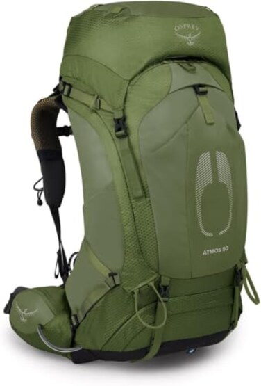 Osprey Atmos AG 50L Mens Backpacking Backpack Mythical Green SM
