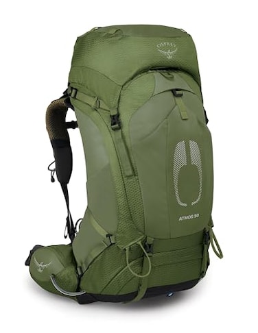 Osprey Atmos AG 50L Mens Backpacking Backpack Mythical Green LXL