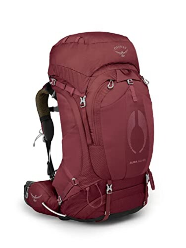 Osprey Aura AG 65L Womens Backpacking Backpack Berry Sorbet Red WXSS