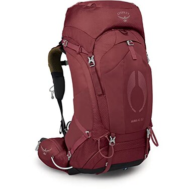 Osprey Aura AG 50L Womens Backpacking Backpack Berry Sorbet Red WML