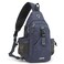 G4Free Canvas Sling Bag Crossbody Backpack with USB Charging Port RFID Blocking Hiking Daypack Chest Bag for Women MenDark Blue