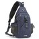 G4Free Canvas Sling Bag Crossbody Backpack with USB Charging Port RFID Blocking Hiking Daypack Chest Bag for Women MenDark Blue