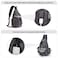 G4Free Canvas Sling Bag Crossbody Backpack with USB Charging Port RFID Blocking Hiking Daypack Chest Bag for Women MenDark Grey