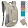 G4Free 1015L Small Rucksack Foldable Backpack Lightweight Packable Daypack Travel Outdoor Hiking Shoulder Bag Beige 15l Daypack Backpacks