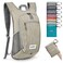 G4Free 1015L Small Rucksack Foldable Backpack Lightweight Packable Daypack Travel Outdoor Hiking Shoulder Bag Beige 15l Daypack Backpacks