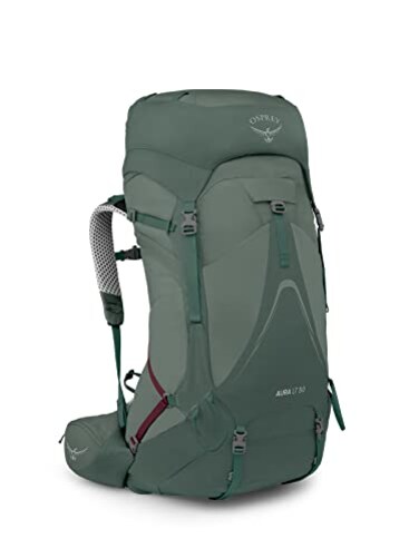 Osprey Aura AG LT 50L Womens Backpacking Backpack KoseretDarjeeling Spring Green WML