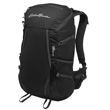 Eddie Bauer Adventurer Trail Backpack with Organization Compartments and HydrationLaptop Compatible Sleeve Black 30L