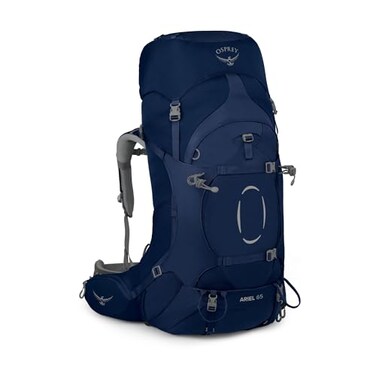 Osprey Ariel 65L Womens Backpacking Backpack Ceramic Blue WXSS Extended Fit