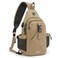 G4Free Canvas Sling Bag Crossbody Backpack with USB Charging Port RFID Blocking Hiking Daypack Chest Bag for Women MenLight Tan
