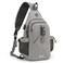 G4Free Canvas Sling Bag Crossbody Backpack with USB Charging Port RFID Blocking Hiking Daypack Chest Bag for Women MenGrey
