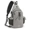 G4Free Canvas Sling Bag Crossbody Backpack with USB Charging Port RFID Blocking Hiking Daypack Chest Bag for Women MenGrey