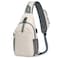 G4Free Sling Bag RFID Crossbody Sling Backpack with USB Charging Port Travel Hiking Daypack Shoulder Chest Bag for Women MenIvory