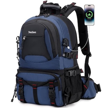 NerIion Nerlion 40L Hiking Backpack Travel Backpack for Men Women Camping Waterproof Outdoor Hiking Daypack Lightweight Backpack Blue
