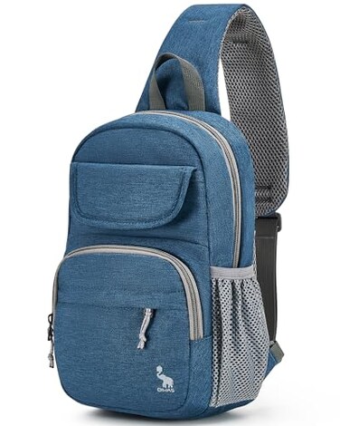 OIWAS Sling Bag Crossbody Backpack for Men One Strap Backpack Hiking Daypack Chest Bag for Women Large Capacity Water Resistant Shoulder Bags blue