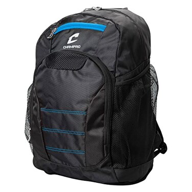 CHAMPRO Competition Sports Backpack Black 19 L x 11 W x 9 D
