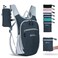 HIGH EXPERIENCE Hiking Backpack 10L15L Small Daypack Lightweight Packable Travel Foldable Water Resistan for Women Men Gray 10L