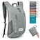 G4Free 1015L Small Rucksack Foldable Backpack Lightweight Packable Daypack Travel Outdoor Hiking Shoulder Bag Grey 20Liters