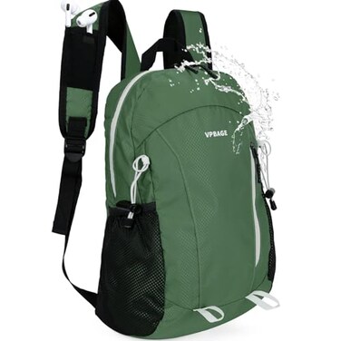 VPBAGE 15L Waterresistant Hiking Daypack Small Backpack Travel Outdoor Lightweight Packable Day Pack Carry On for Women Men Adults