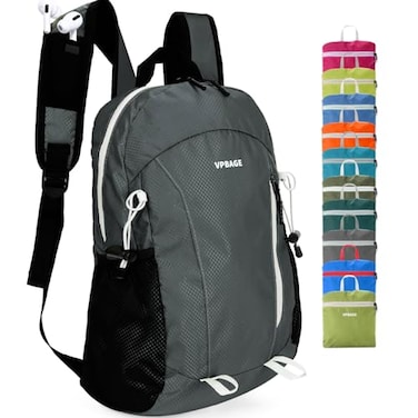 VPBAGE 15L Waterresistant Hiking Daypack Small Backpack Travel Outdoor Lightweight Day Pack with Tool Loops