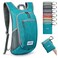 G4Free 1015L Small Rucksack Foldable Backpack Lightweight Packable Daypack Travel Outdoor Hiking Shoulder Bag Peacock Blue 20Liters