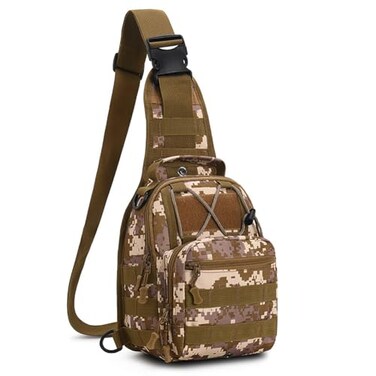 Viriber Tactical Backpack Waterproof Military Crossbody Molle Sling Shoulder Backpack Chest Bag for Outdoor Every Day Carry Camouflage B