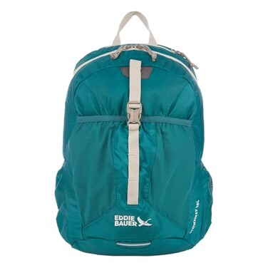 Eddie Bauer Stowaway Packable Backpack Travel Outdoor Lightweight Foldable Durable Ripstop Polyester 30L Deep Sea