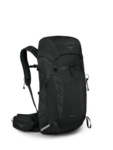 Osprey Talon 33L Mens Lightweight Hiking Backpack Daypack for Travel Camping BlackCoal Grey Extended Fit