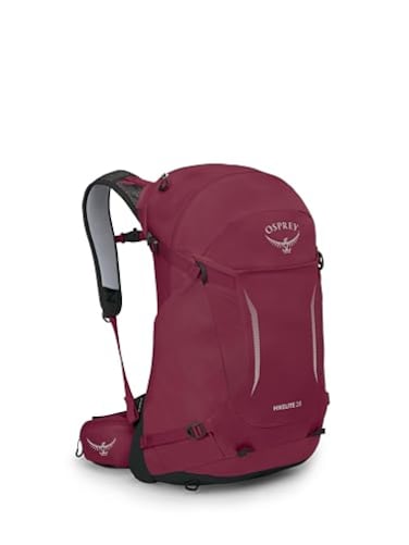 Osprey Hikelite 28L Lightweight Hiking Backpack Durable Travel Daypack with Rain Cover for Men and Women ChameleonBlack ML