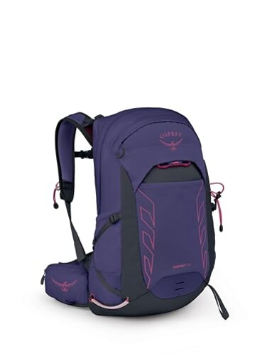 Osprey Tempest 22L Womens Lightweight Hiking Backpack Small Daypack for Travel Camping Deep FigHotspot Pink