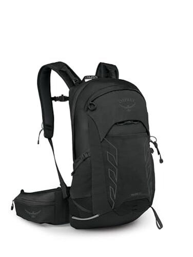 Osprey Talon 22L Mens Lightweight Hiking Backpack Small Daypack for Travel Camping BlackCoal Grey Extended Fit