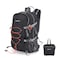 TREKOLOGY 30L Waterproof Lightweight Backpack Foldable Durable Daypack for Men Women with Chest Strap Multiple Compartments Compact Comfortable Ideal for Hiking Camping Travel Outdoors
