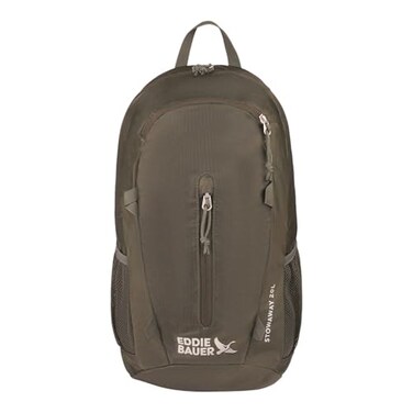 Eddie Bauer Stowaway Packable Backpack Travel Outdoor Lightweight Foldable Durable Ripstop Polyester 20L Dark Forest