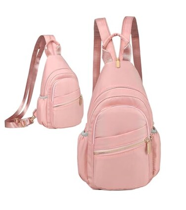 Xsecnua Small Crossbody Sling Bag for Women Mini Backpack Sling Backpack Convertible Chest Bag for Hiking Daypack