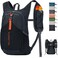 FIORETTO 15L Hiking Backpack for Women Men Mini Packable Backpack Lightweight Small Daypack for Camping Travel Outdoor Black