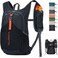 FIORETTO 15L Hiking Backpack for Women Men Mini Packable Backpack Lightweight Small Daypack for Camping Travel Outdoor Black