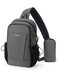 ECOHUB AntiTheft Crossbody Bag Men Women RFID Blocking Lightweight Sling Backpack EcoFriendly with 9 Pockets Sturdy SBS Zippers Water Resistant for Travel Work Hiking Outdoor Grey